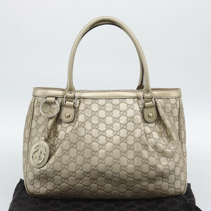 Gucci Sukey Top Handle Guccissima Leather Gold Bag