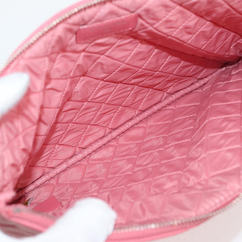 Chanel Cc Casino O Case Clutch Quilted Lambskin Pink Leather