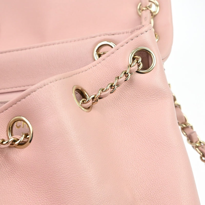 Chanel Duma Drawstring Quilted Leather Pink Bag