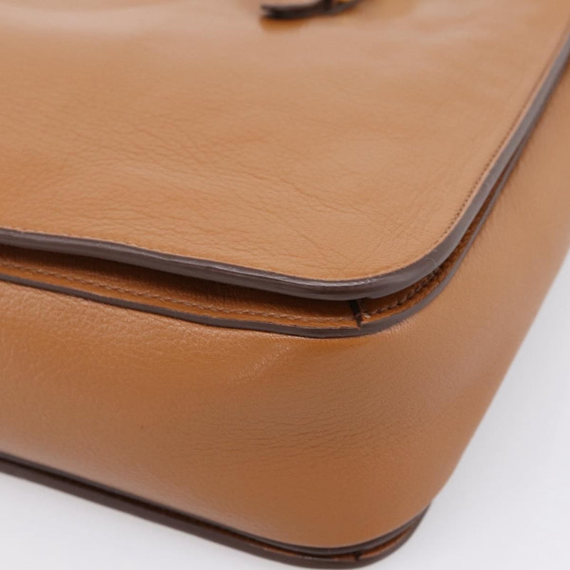Miu Miu Madras Convertible Lock Leather Brown Bag