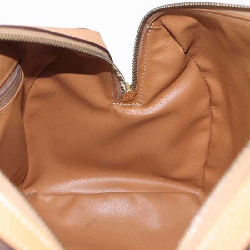 Celine Vintage Boston Macadam Coated Canvas Brown Pvc Bag