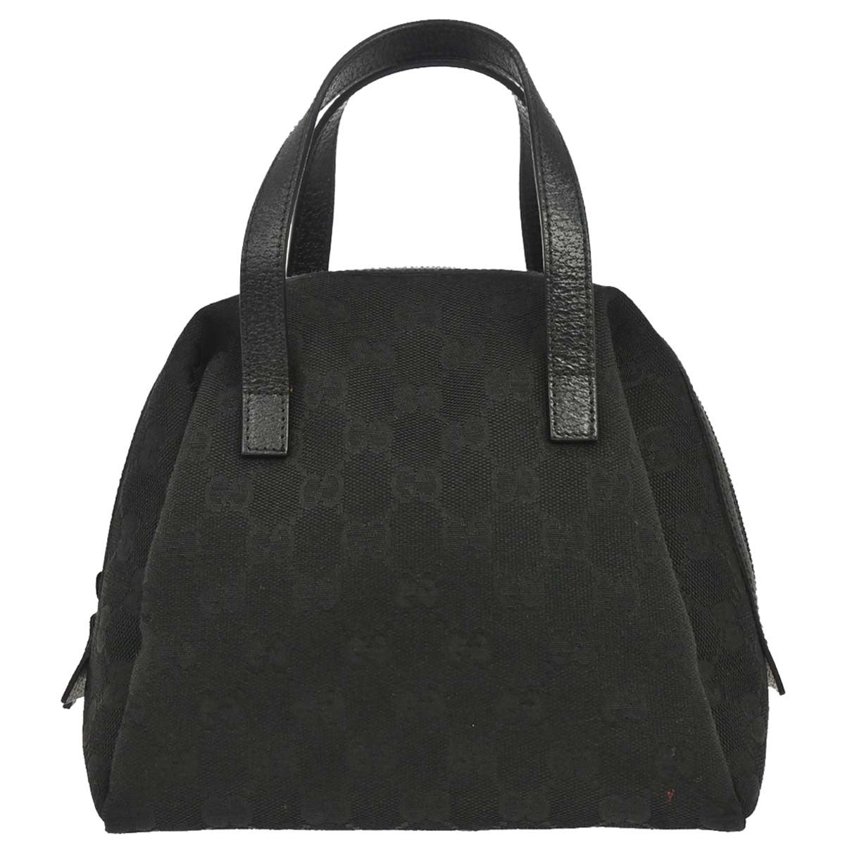 Gucci Zip Around Bowling Gg Canvas Black Bag