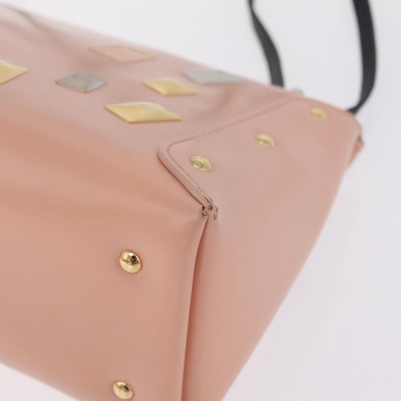 Louis Vuitton Sac Triangle Embellished Glazed Calfskin Pink Leather Bag