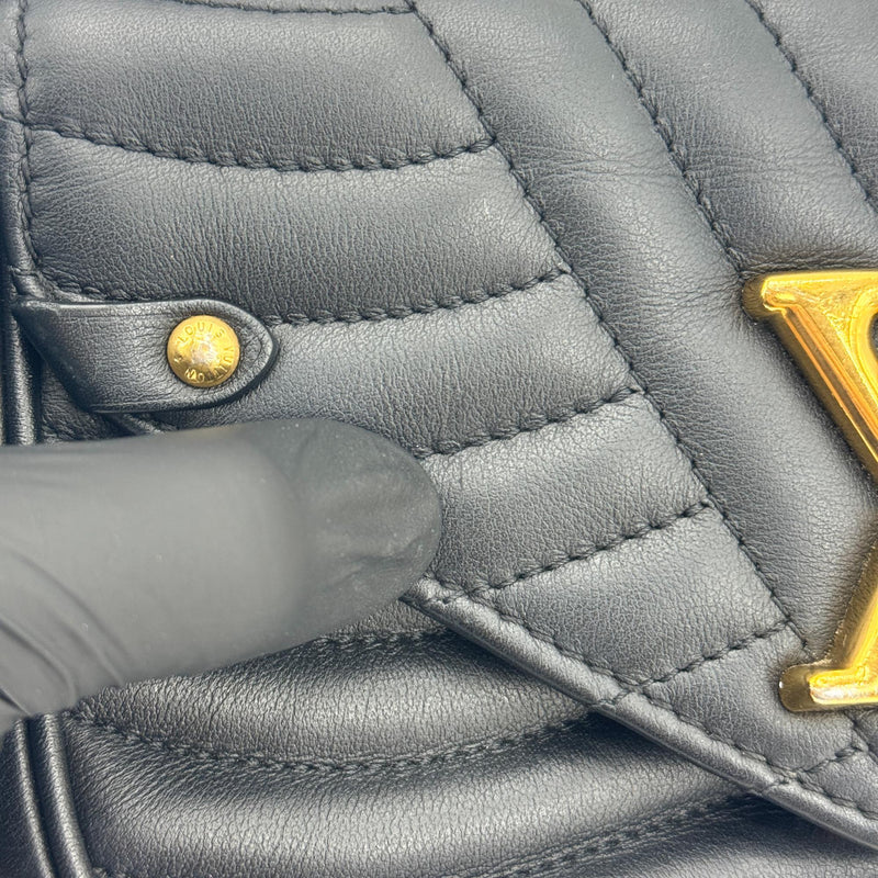 Louis Vuitton New Wave Chain Quilted Leather Black Bag