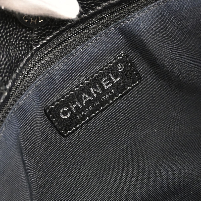 Chanel Timeless Cc Charm Quilted Caviar Black Leather Bag