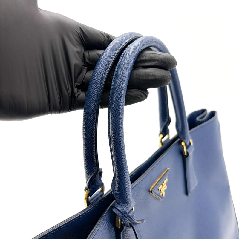 Prada Lux Open Saffiano Leather Blue Bag