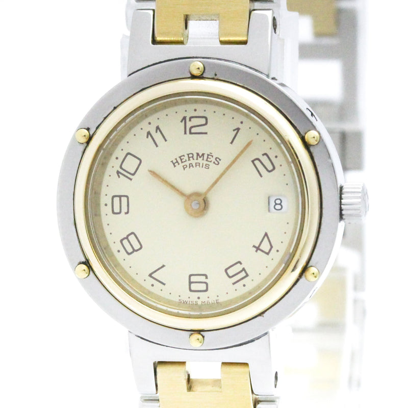 Hermes Clipper Quartz Stainless Steel And Plated Metal Watches