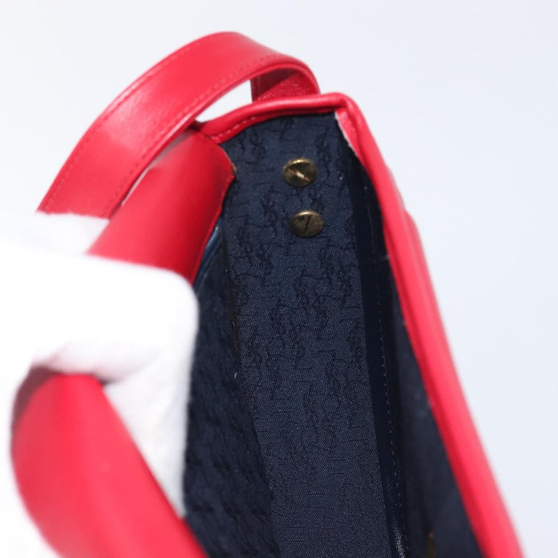 Saint Laurent Vintage Shoulder Bag Leather Red