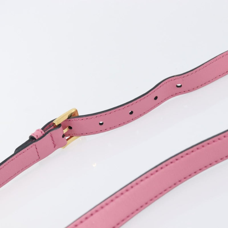 Miu Miu Madras Crystal Flap Leather Pink Bag