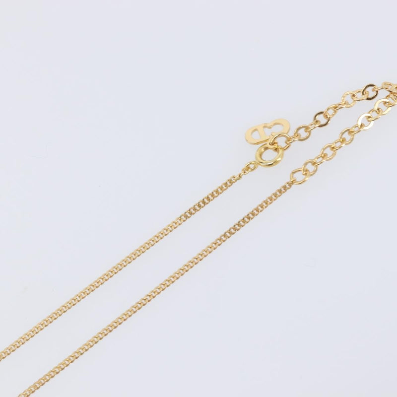 Christian Dior Cd Long Metal With Beads Gold Bijoux