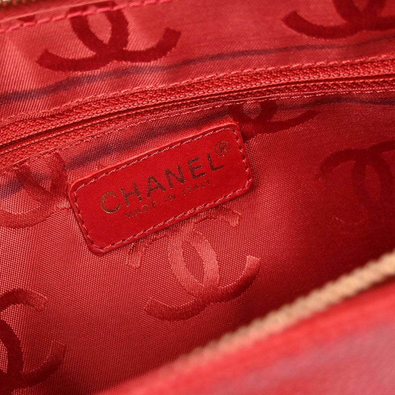 Chanel Vintage Logo Caviar Red Leather Bag