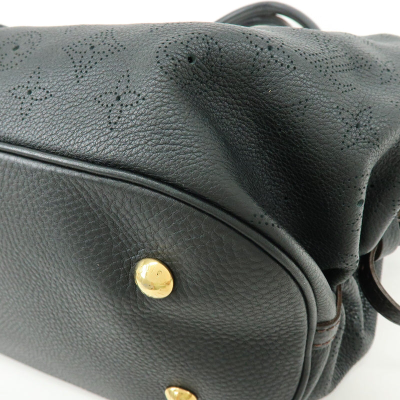 Louis Vuitton L Hobo Mahina Leather Black