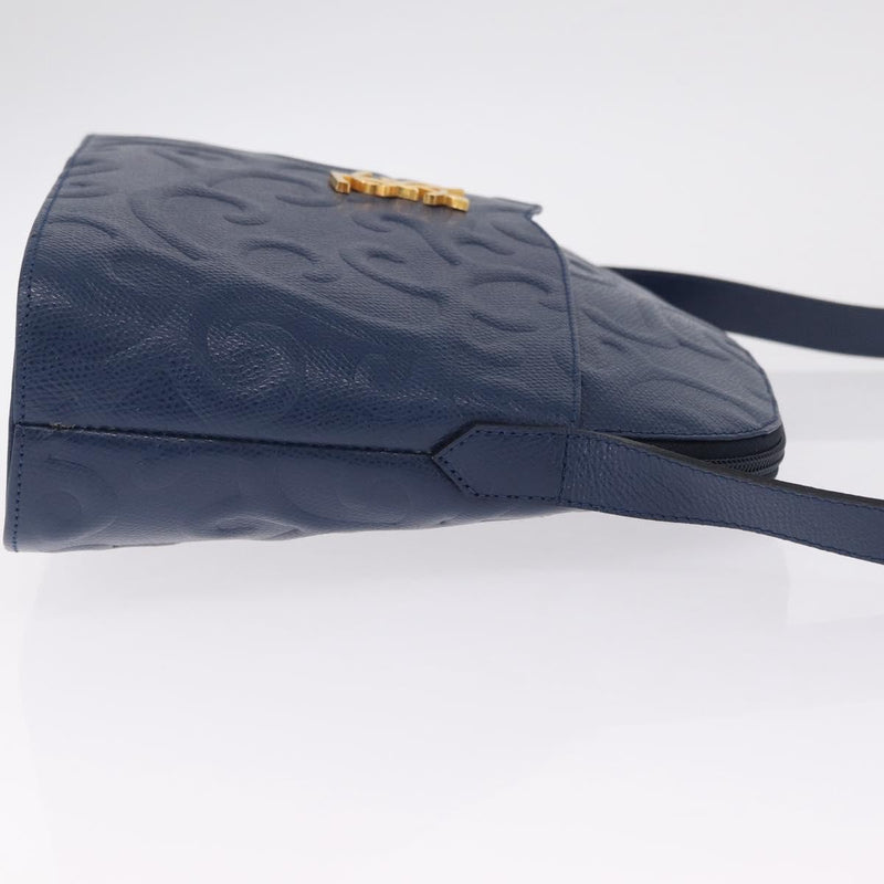 Saint Laurent Overseas Leather Navy Bag