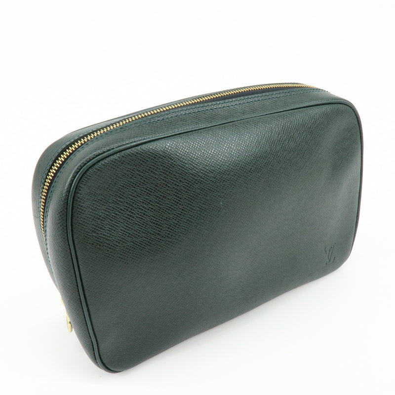Louis Vuitton Toiletry Pouch Taiga Leather Green