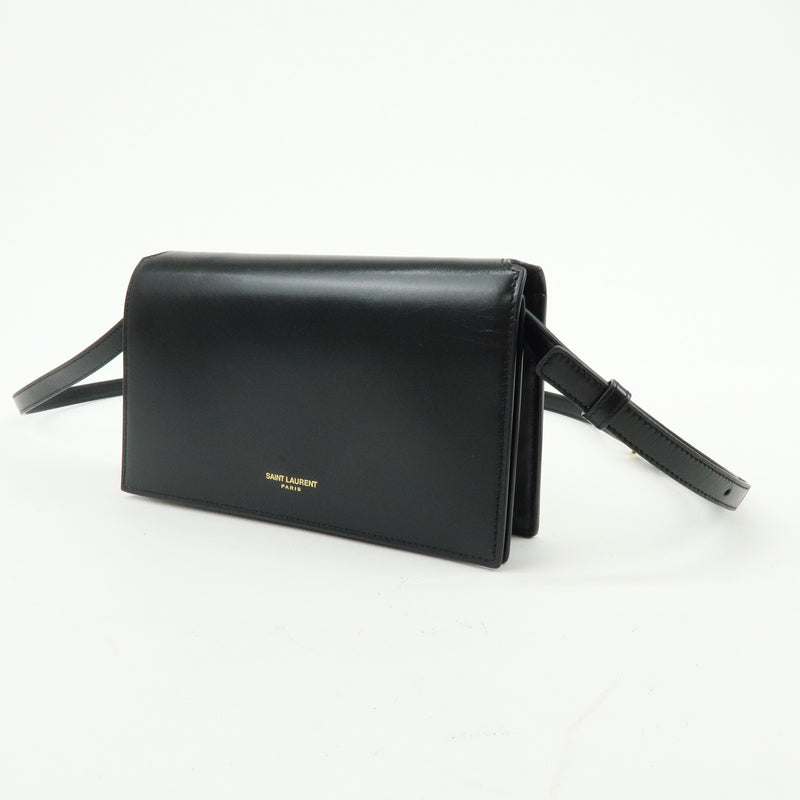 Saint Laurent Paris Chain Leather Black Bag