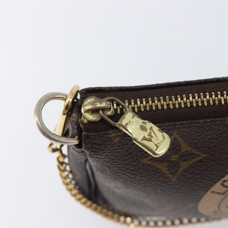 Louis Vuitton Pochette Accessoires Limited Edition Monogram Canvas Brown Bag