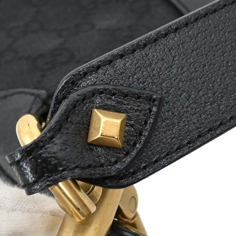 Gucci Piston Lock Jackie Hobo Gg Canvas Black