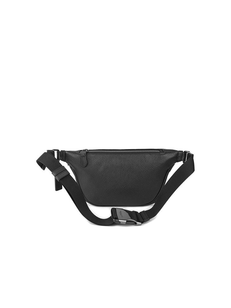 Coach Pebbled Leather Belt Bag — Black