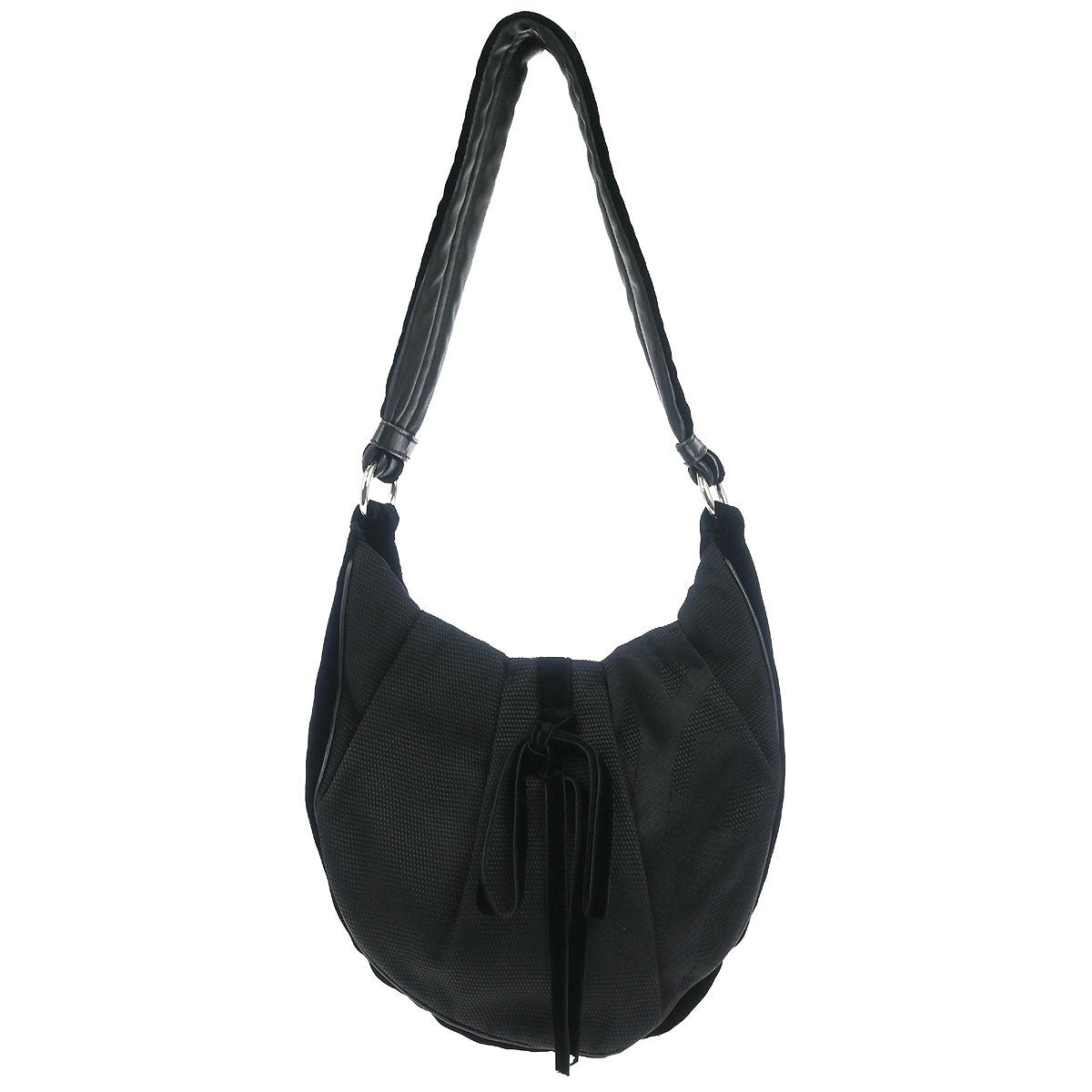 Saint Laurent Vintage Shoulder Bag Leather Black Nylon