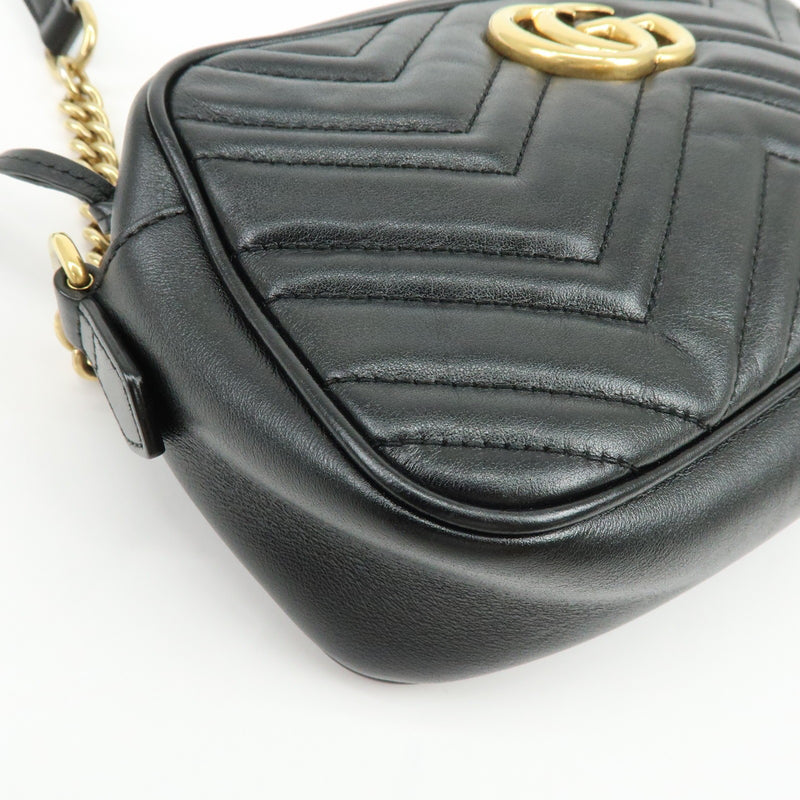Gucci Gg Marmont Matelasse Leather Black Bag