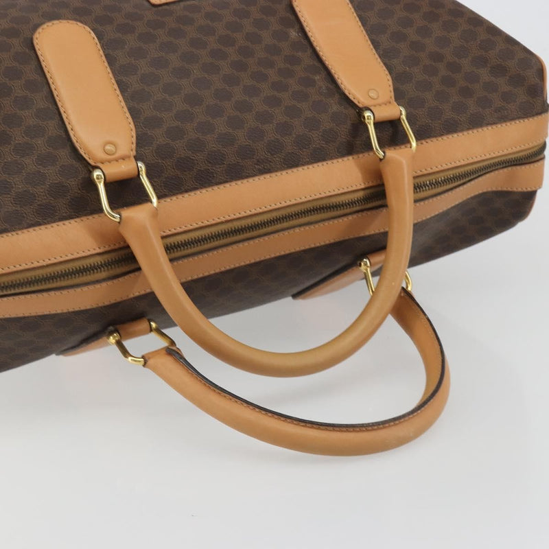 Celine Boston C Macadam Canvas Brown Bag