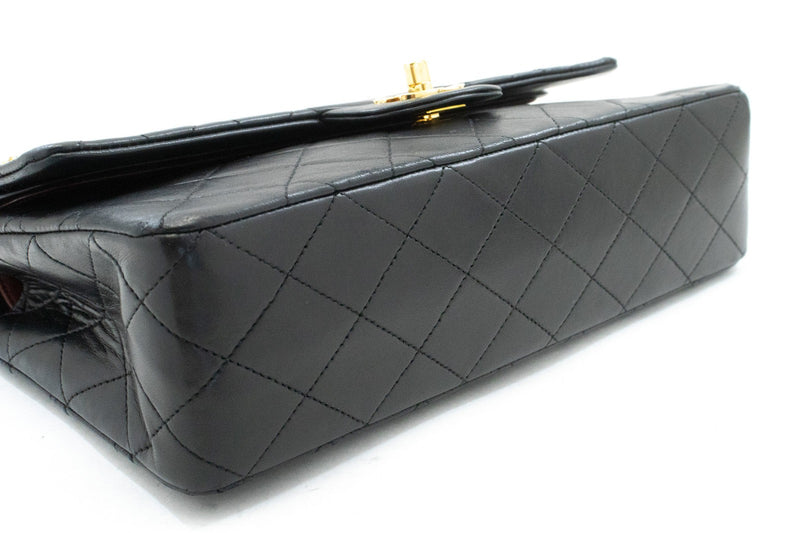 Chanel Timeless - Classic Double Flap Quilted Lambskin Black Leather Bag