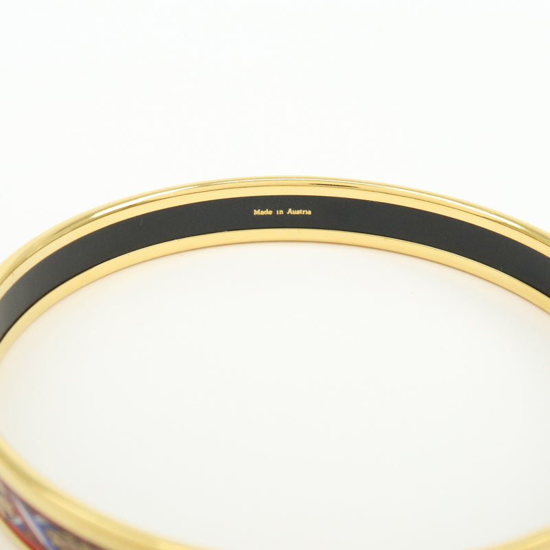Hermes Bangle Printed Enamel Gold Gold_plated Bijoux
