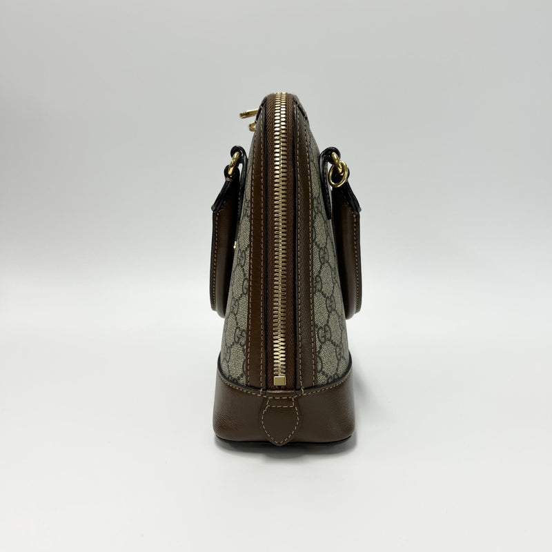 Gucci Horsebit 1955 Gg Coated Canvas With Leather Brown Other Bag
