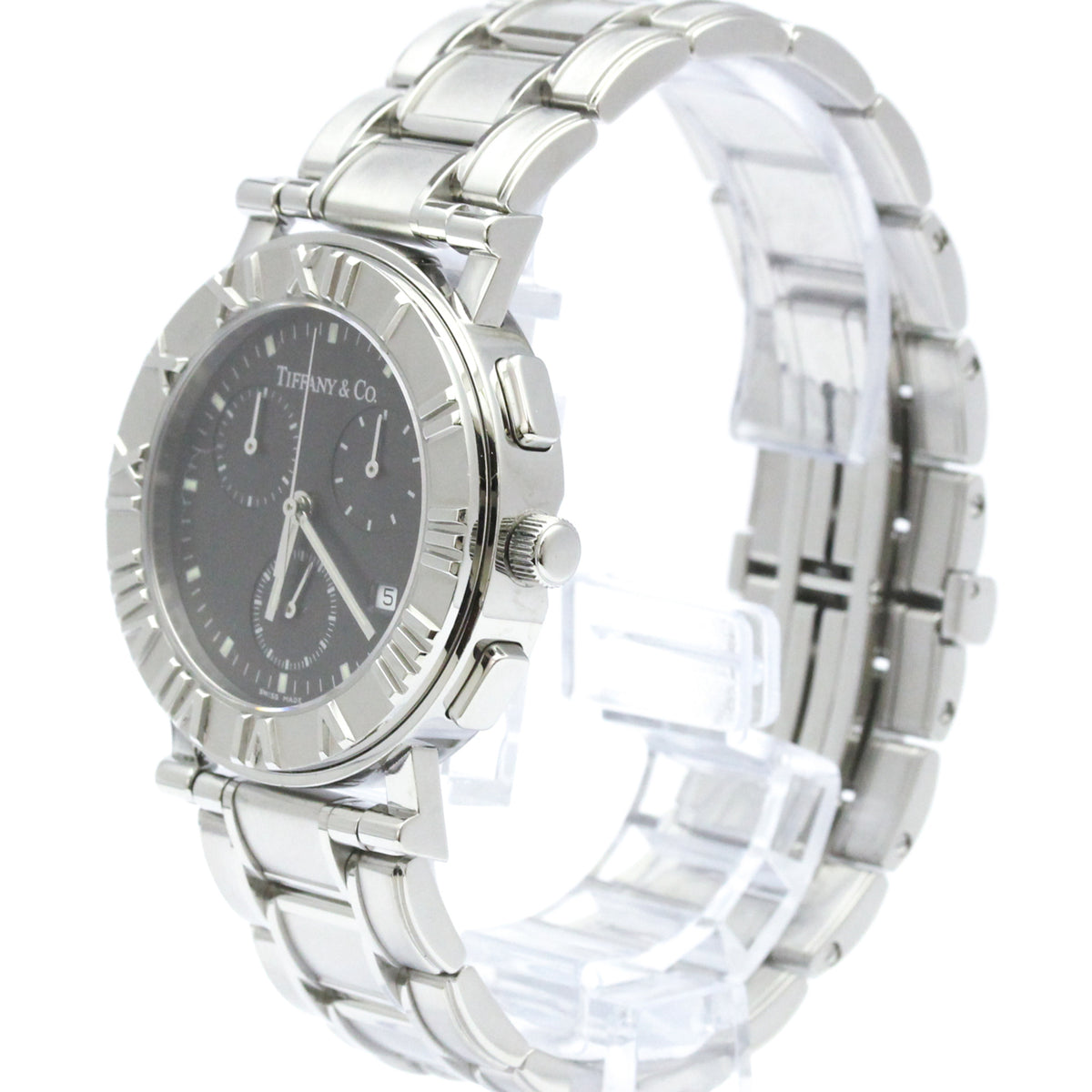 Tiffany & Co. Atlas Date Chronograph Quartz Stainless Steel Watches