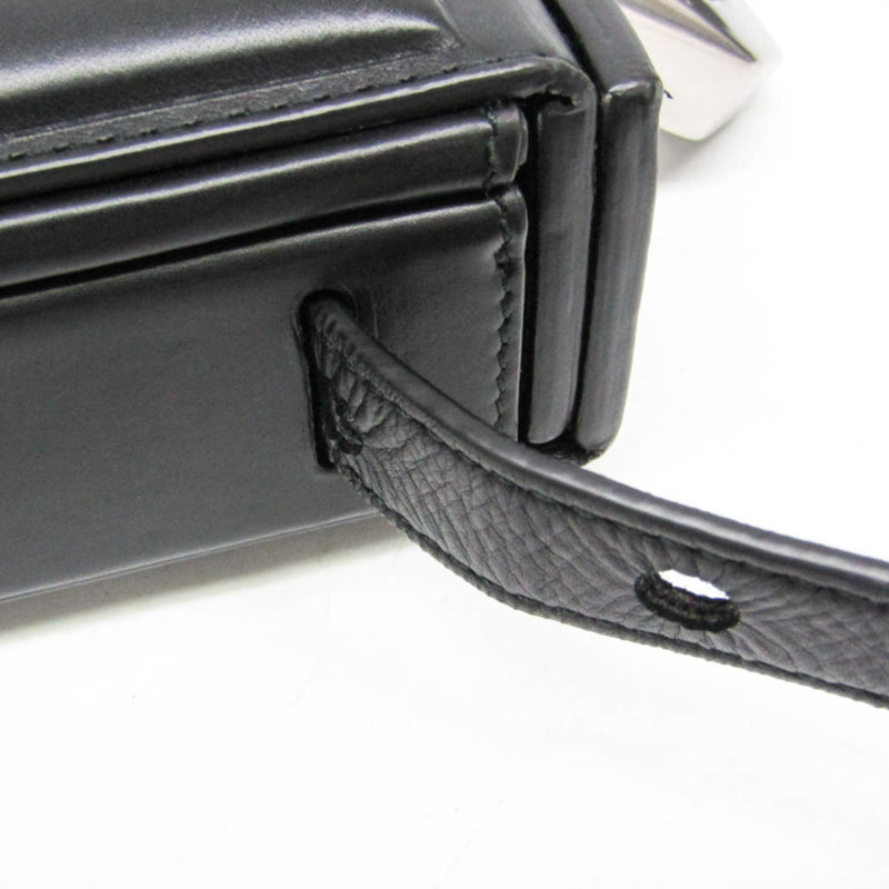 Bottega Veneta Trunk Top Handle Messenger Padded Leather Black