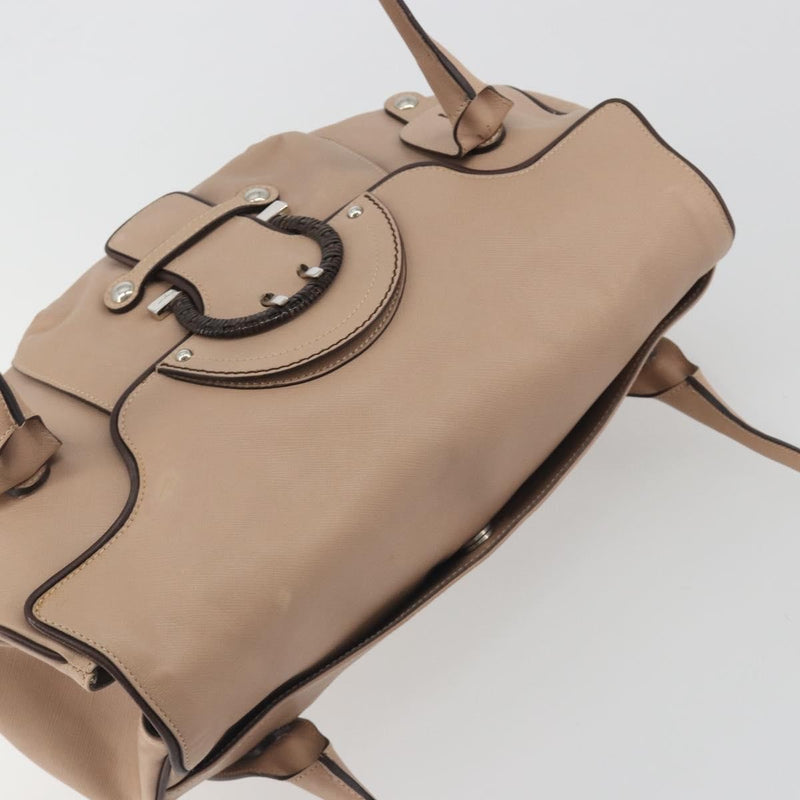Salvatore Ferragamo Gancini Leather Beige Bag