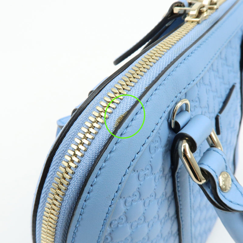 Gucci Convertible Dome Satchel Microguccissima Leather Blue