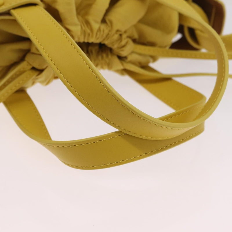 Bottega Veneta Shell Leather Yellow Bag