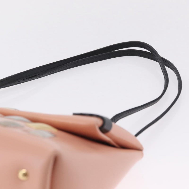 Louis Vuitton Sac Triangle Embellished Glazed Calfskin Pink Leather Bag