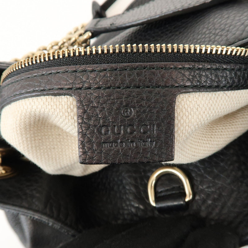 Gucci Soho Chain Strap Leather Black Bag