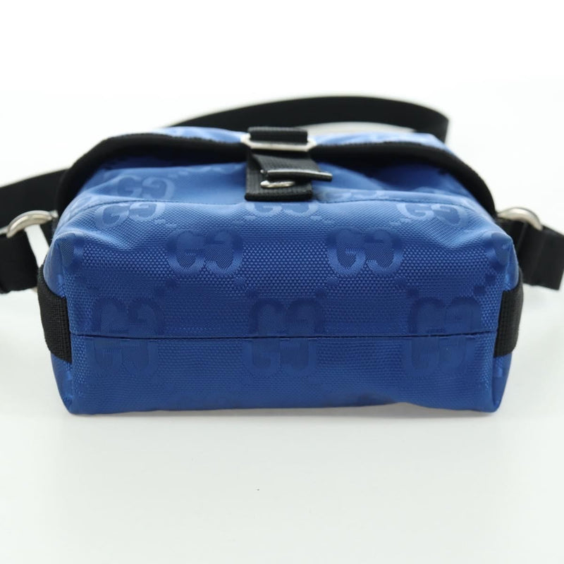 Gucci Off The Grid Buckle Messenger Gg Econyl Blue Canvas
