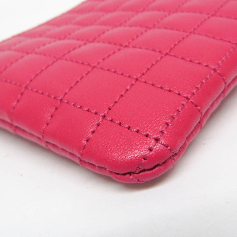 Celine C Charm Quilted Leather Pink Bag