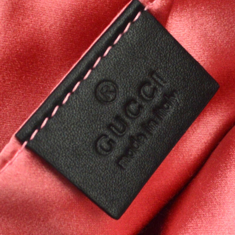 Gucci Gg Marmont Belt Embellished Matelasse Velvet Black Bag