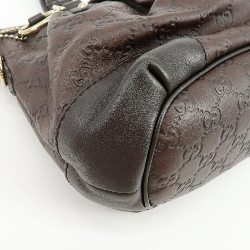 Gucci Sukey Top Handle Satchel Guccissima Leather Brown