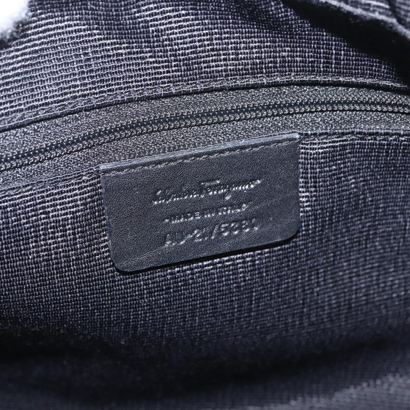 Salvatore Ferragamo Gancini Canvas Black Bag