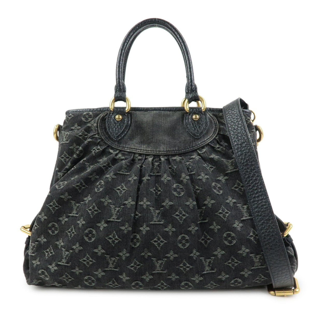 Louis Vuitton Neo Cabby Monogram Denim Black Denim_jeans Bag