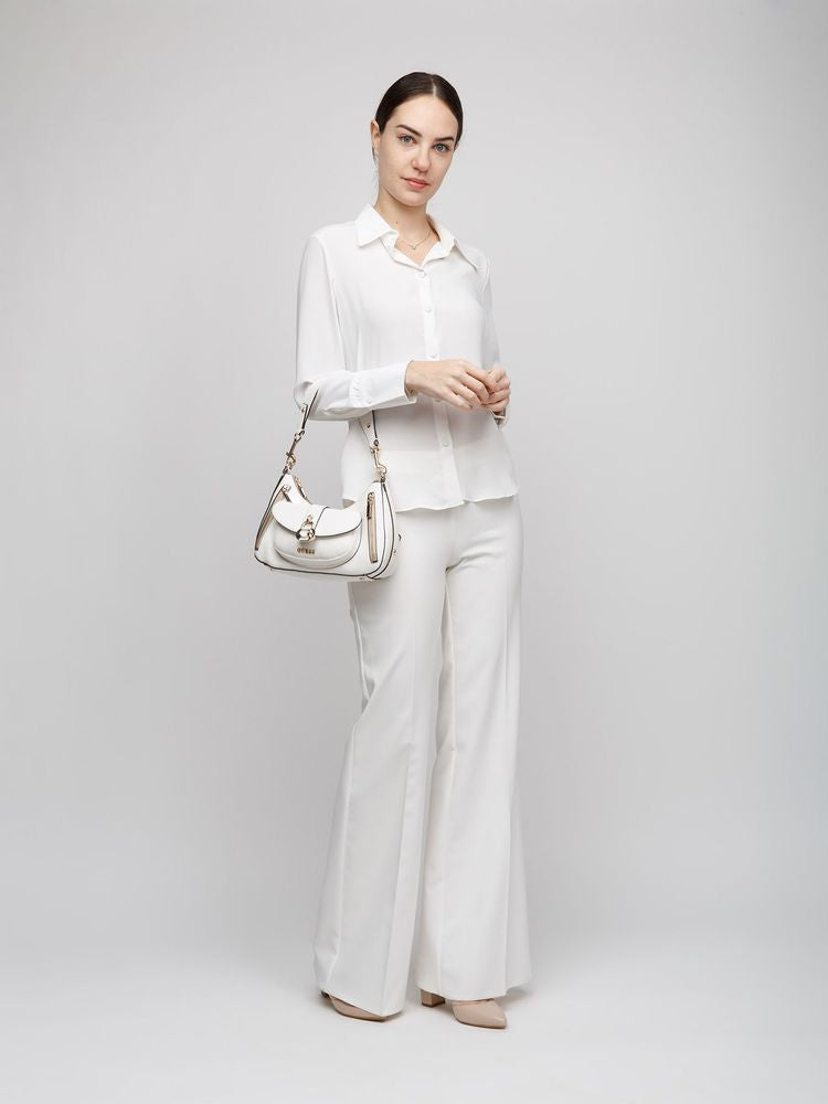 Guess Shoulder Bag — White Polyurethane