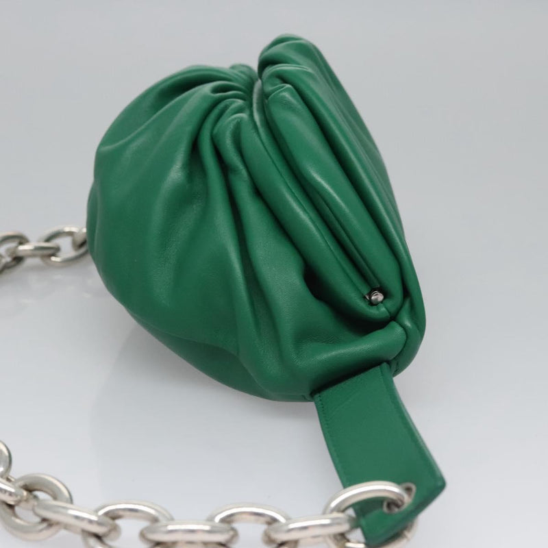 Bottega Veneta The Chain Pouch Leather Green