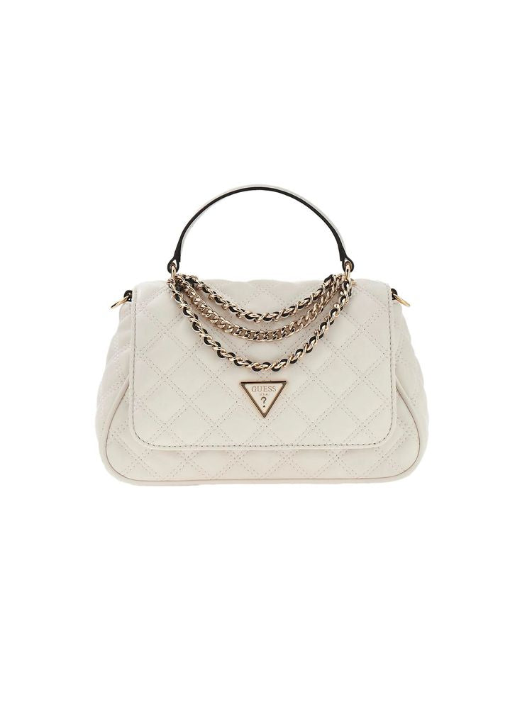 Guess Quilted Polyurethane Crossbody Bag — White