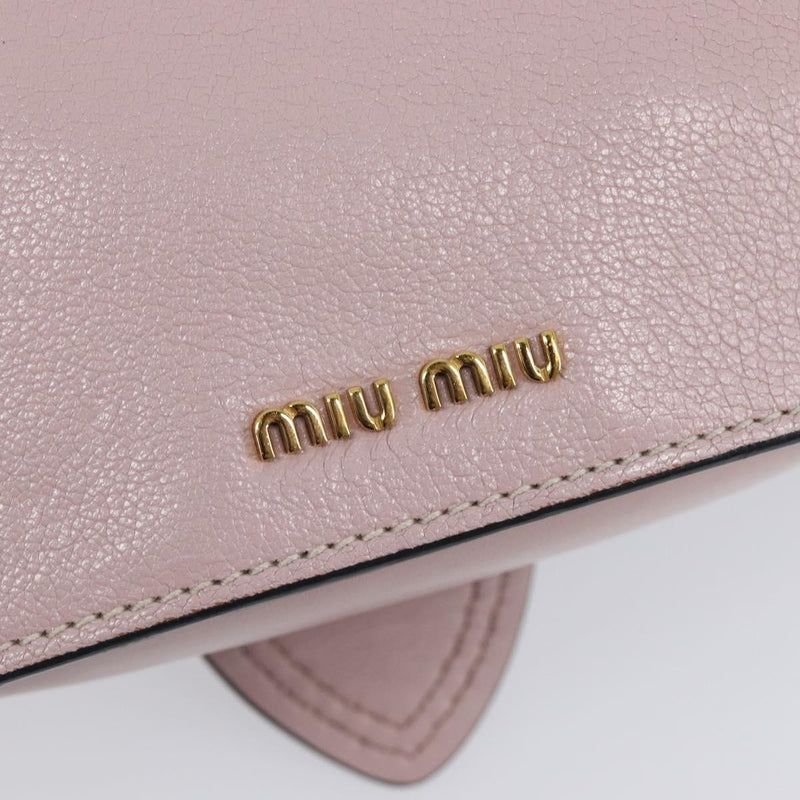 Miu Miu Madras Crystal Flap Leather Pink Bag