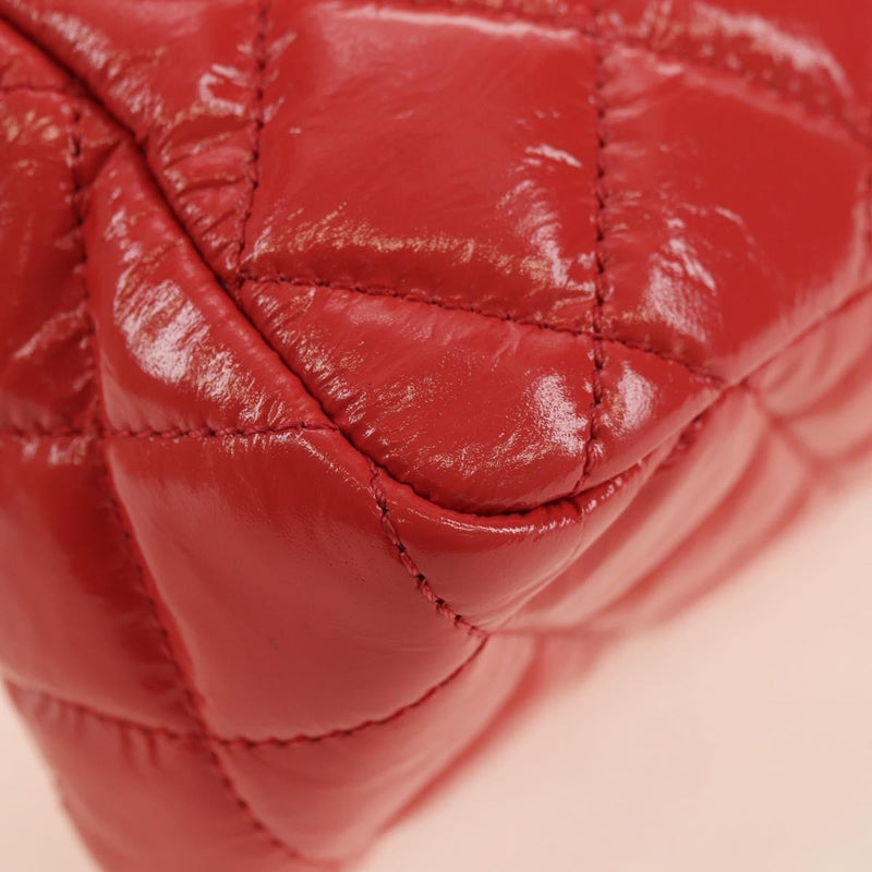 Chanel Wavy Cc Hobo Quilted Crumpled Calfskin Pink Patent_leather