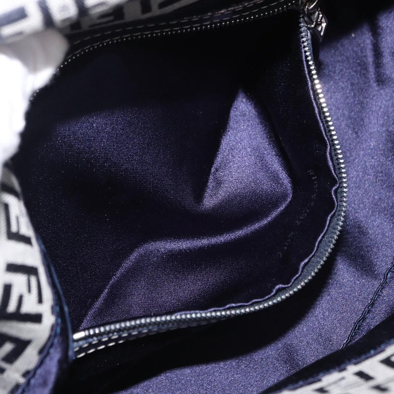 Fendi Baguette Zucchino Canvas Navy Bag