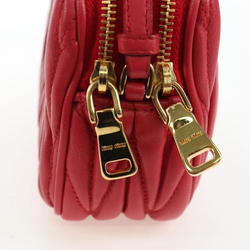 Miu Miu Tech Matelasse Leather Red Bag