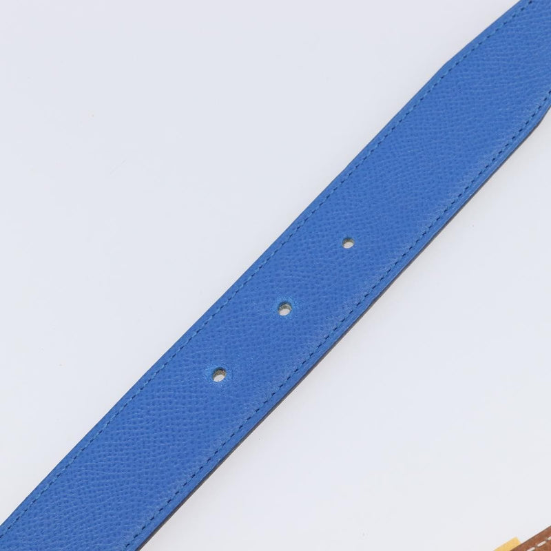 Hermes Constance Reversible Belt Leather Blue