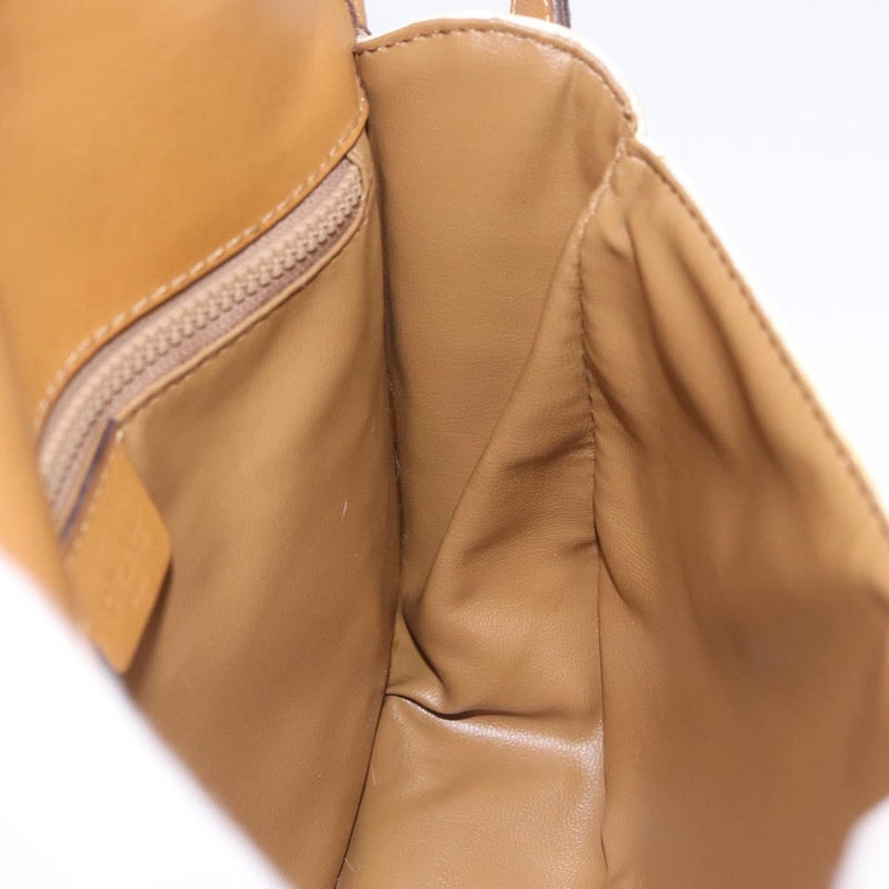 Celine Macadam Shoulder Canvas White Bag